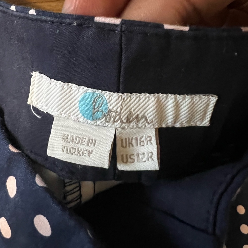 Boden Pants Women's Size 12R Navy Blue Polka Dot
Crop Ankle - Picture 7 of 7